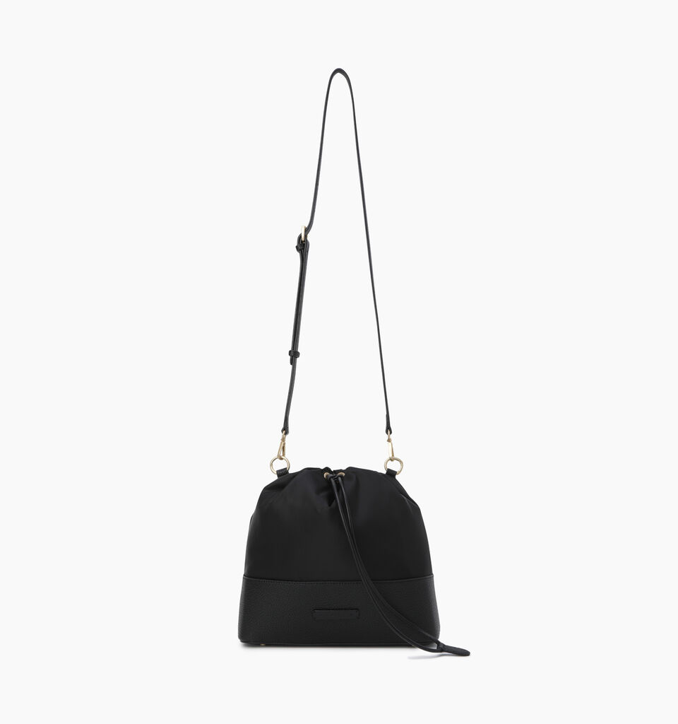 Black bucket bag with double shoulder strap - null - Black | Sisley K image number 5